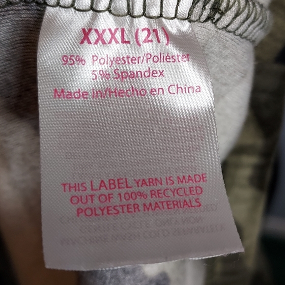 No Boundaries Size XXXL(21) Super Soft Camo Long Sleeve Shirt Cropped Top - Picture 7 of 7